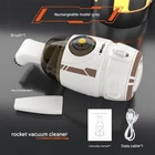Grey Rocket Desktop Vacuum Cleaner - USB Rechargeable, 500mAh Battery, Two Types