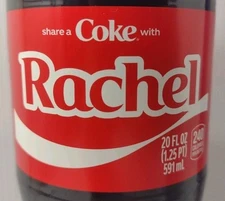 Share A Coke With Rachel 2025 Personalized Gift Coca Cola Bottle