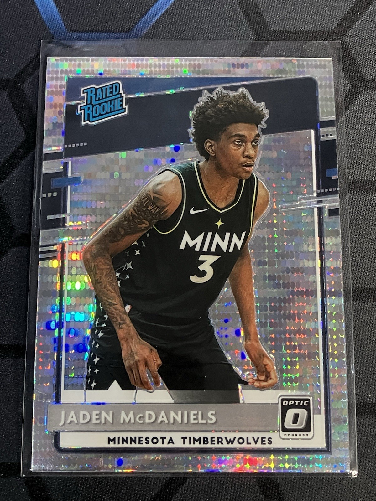 2020-21 Donruss Optic Jaden McDaniels Rated Rookie #178 Pulsar Prizm
