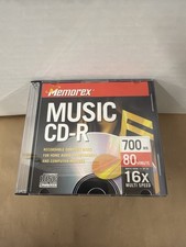 20x Memorex Music CD-R 700MB 80 Min 16X Blank Discs Jewel Cases