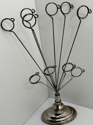 Godinger Silver Plate Photo Wire Tree Card Display Holder Vintage