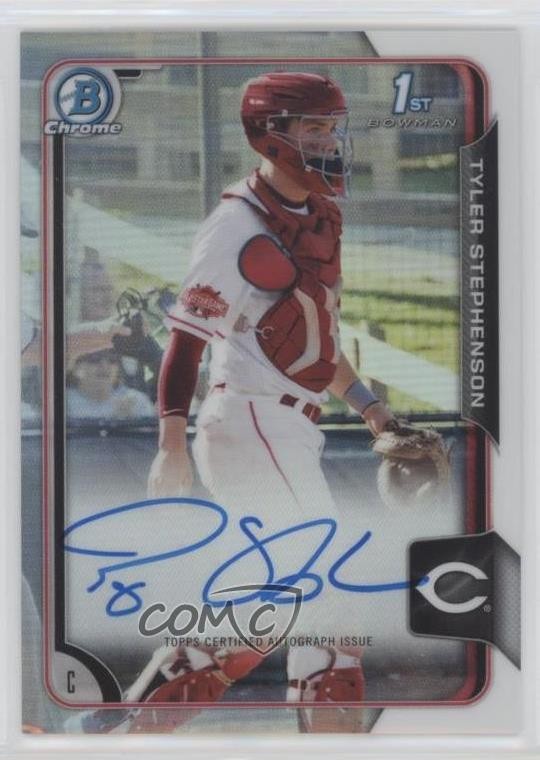 2015 Bowman Draft Chrome Pick Refractor Tyler Stephenson #BCA-TS Auto b4a