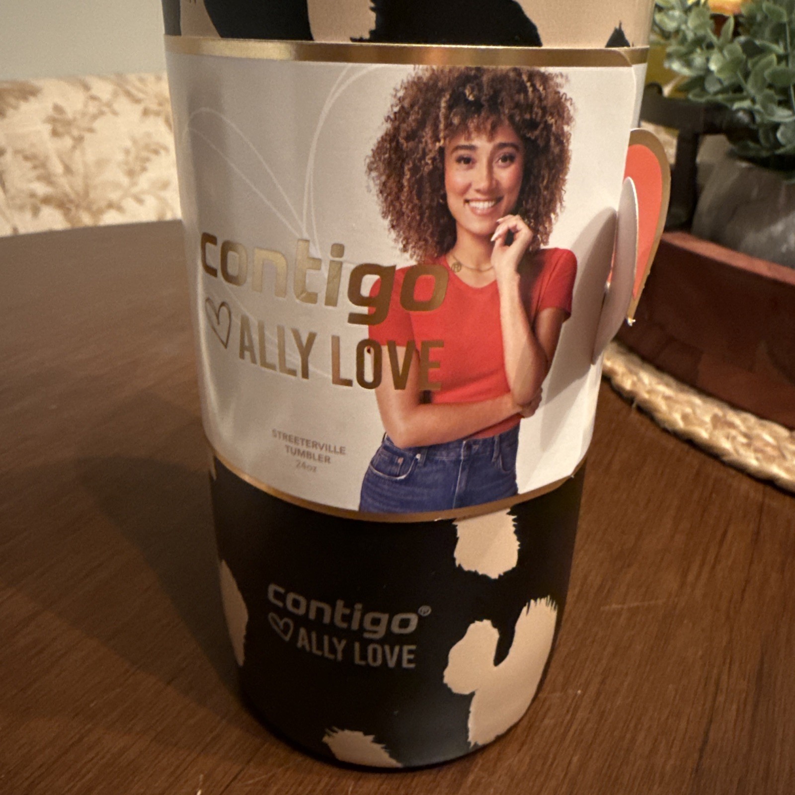 Contigo Streeterville Stainless Steel Tumbler with Straw, 24oz, Licorice/Black