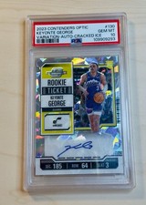 2023 Contenders Optic Keyonte George Cracked Ice Rookie Ticket Auto /23 PSA 10