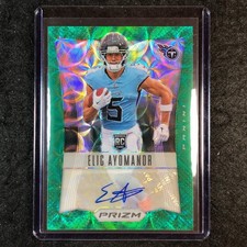 2025 Prizm Football ELIC AYOMANOR Retro 2012 Rookie Auto Green Scope 41/75