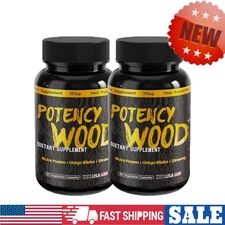 2 Packs Potency Wood Ginseng Ashwagandha Ginkgo Tribulus | Herbal Supplements