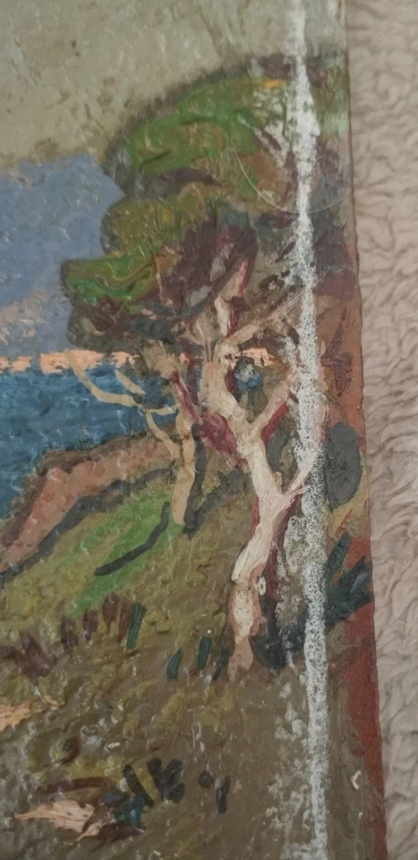 Petit Tableau peinture huile VIDAL Gustave (1895 - 1966) Provence Côte d'Azur - Photo 4/4