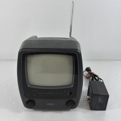 Vintage RCA 5'' Portable CRT TV B&W Retro Gaming Television 16-3001 TESTED WORKS