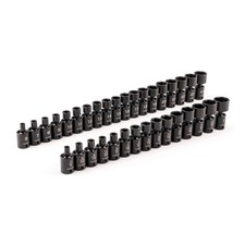 3/8"Drive 6-Point Universal Joint Impact Socket Set,34-Piece (1/4-1",6-24 mm)