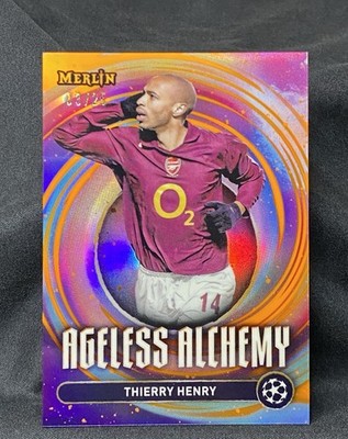 2024-25 Topps Merlin THIERRY HENRY /25 SSP Orange Refractor - Ageless Alchemy NM