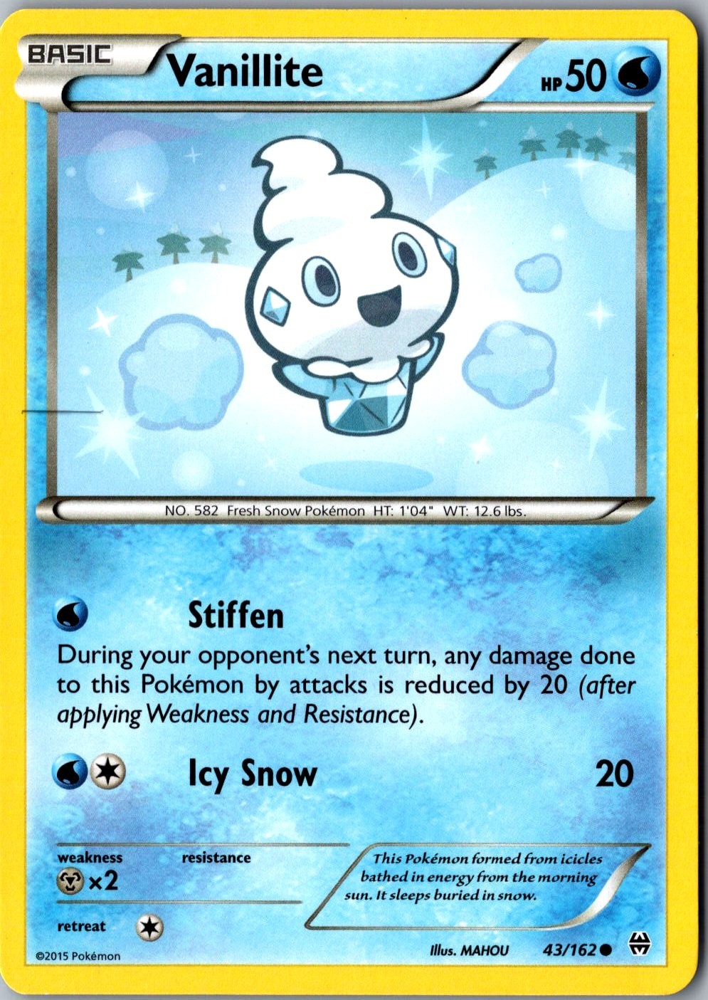 Vanillite 43/162 Common BREAKthrough Lightly Played Pokemon Card TCG Single