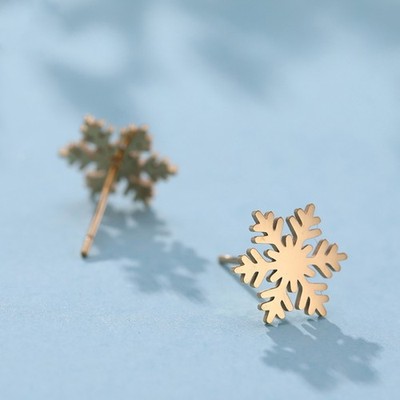 2 Pairs Festliche Ohrringe Schneeflocken-ohrringe Schneeflockenohrringe