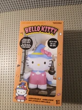 New Hello Kitty Halloween Witch Light Up Inflatable indoor tabletop 22" tall
