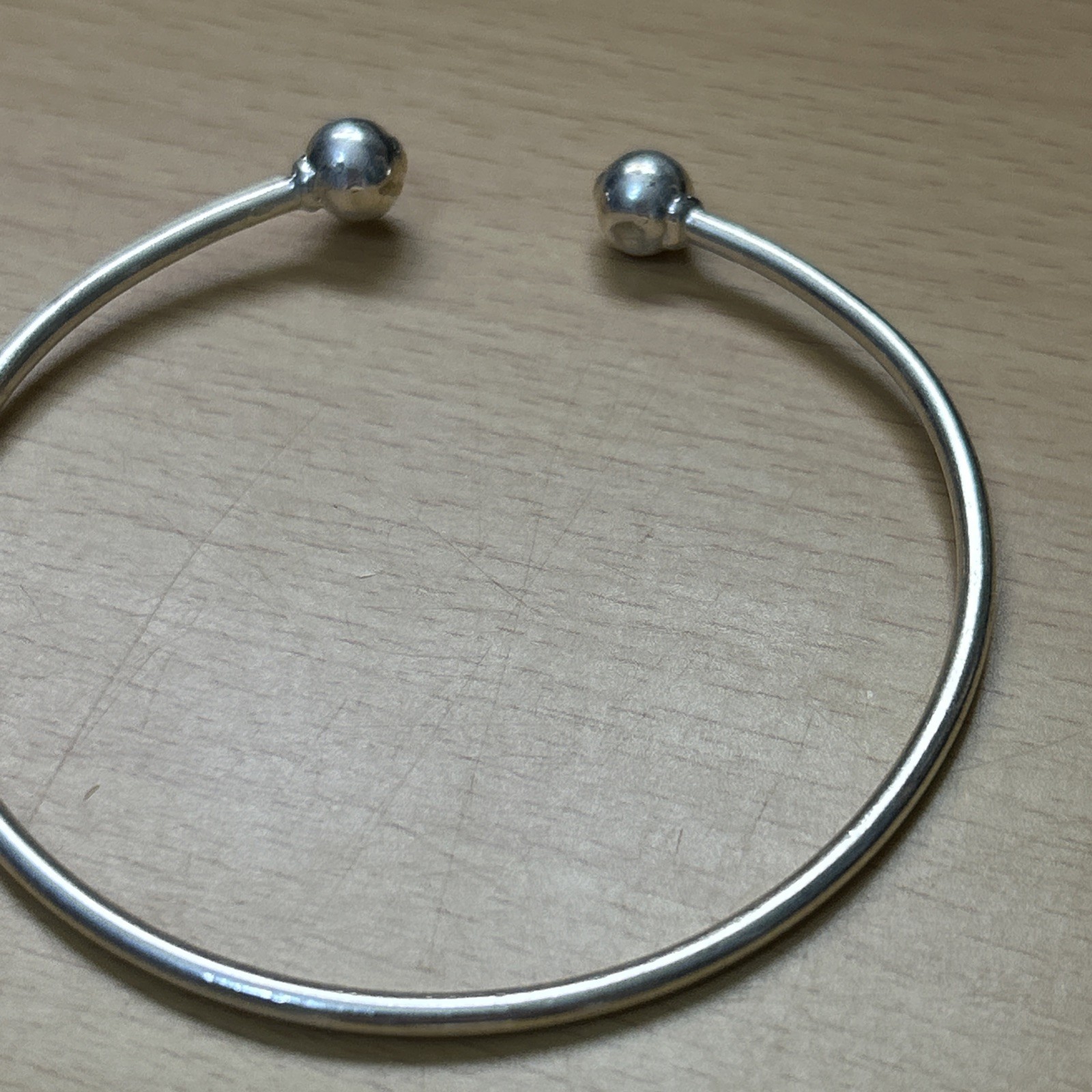 925 Silver Torque Bangle / size large - image 5