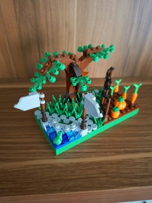 LEGO Castle Burg Kingdoms Wizard Drachen Löwen Ritter Forestman Weg Kürbis MOC