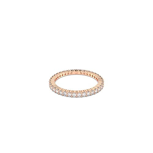 Swarovski Matrix Vittore Ring Circle-Cut Crystals Rose Gold Tone EU 60 US 9