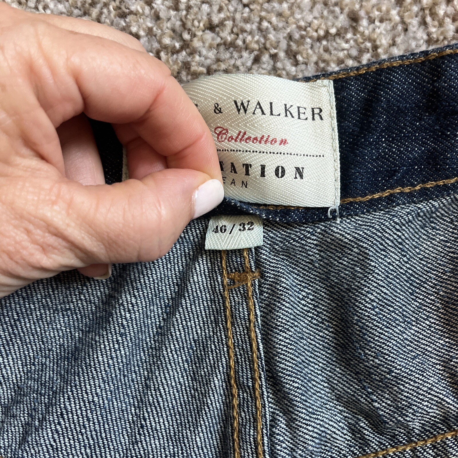 Willis & Walker Denim Collection Temptation Jeans Dark Wash 46x32 Actual 45 X 28 - View 4