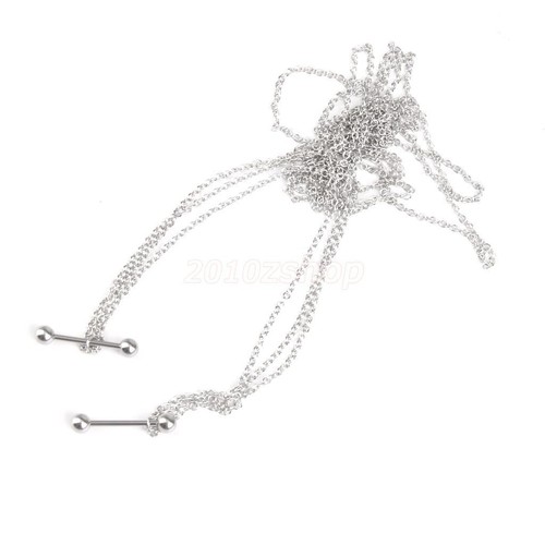 14G Edelstahl Nipple Ringe Brustschmuck Piercing Nippel Clips 3layer