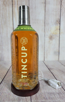 TINCUP Rye Mountain Whiskey 750ml Color-Changing LED/USB Accent Lamp