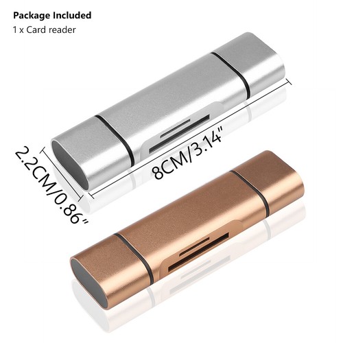SD Micro SD Card Reader Adapter to USB Type C/Micro USB/USB A 3.0 OTG 3-in-1 B9 - Picture 2 of 10