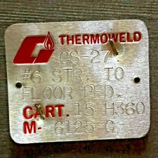 Thermoweld Mold M-6125-G Cart. 15 H360 CS-27 #6 Str. to Floor Ped