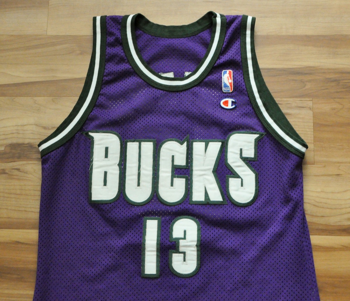Glenn Robinson Milwaukee Bucks Champion Jersey Authentic Sewn NBA