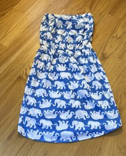 Lilly Pulitzer strapless Windsor dress size XXS bay blue tusk in sun