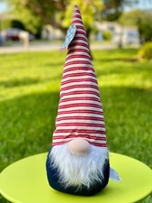 Patriotic Gnome 18" Red White Blue July 4th Colonial Mantle Stars  Stripes NEW