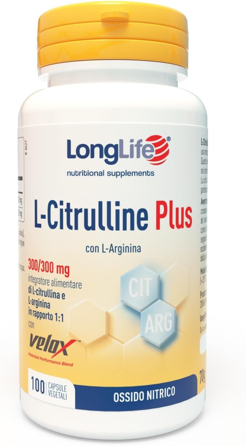 Arginina Citrullina 100 CAPSULE 000mg L arginina pura 1200mg 1:1 L citrullina
