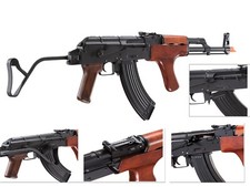 Double Bell AK Full Metal AEG Airsoft Rifle Foldable Stock w/Real Wood 350FPS
