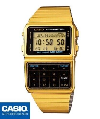 CASIO DBC-611G-1VT DBC-611G-1 ORIGINAL Vintage CALCULADORA Dorado