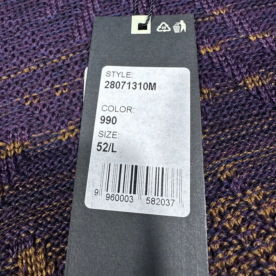 $295 New MONTECHIARO Men's Size Large L US 52 EU Multicolor L/S Crewneck Sweater - Image 4 of 4