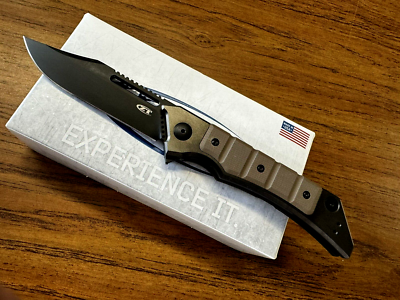 Zero Tolerance 0223 - Black DLC Clip Point - Earth Brown G10 Black