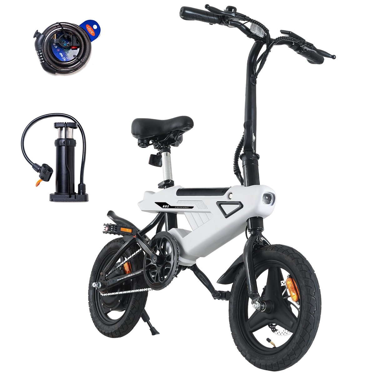 Ah Folding Electric Bike 500w Foldable Electric Bike Fat Tire Electric