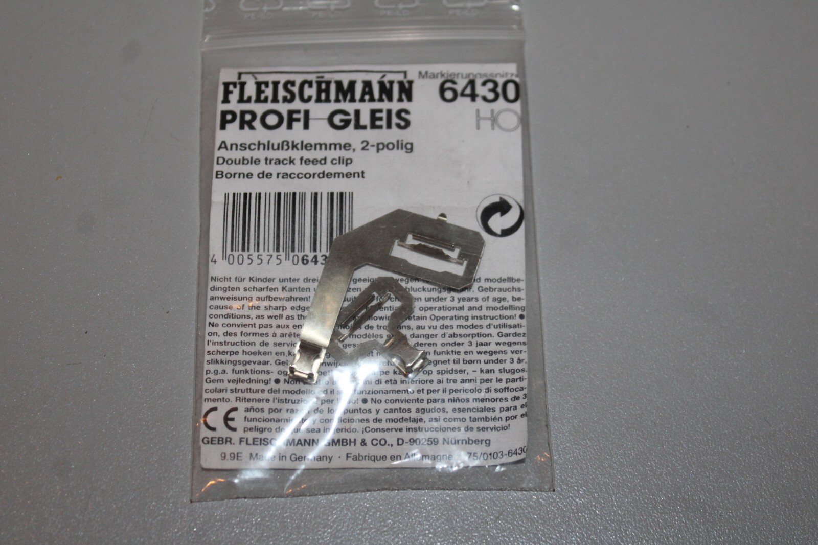 Fleischmann 6430 Connection Terminal 2-Pole Profi Track Gauge H0 OVP