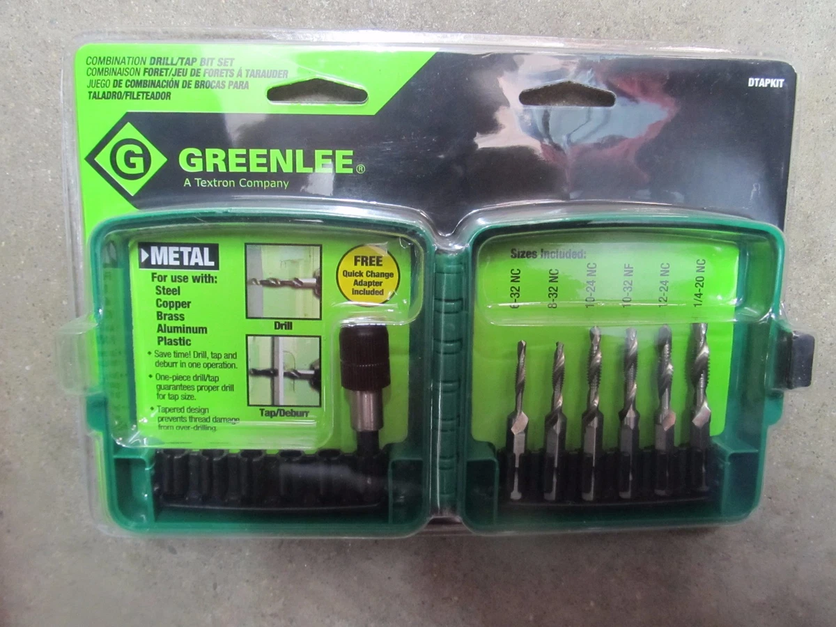 Greenlee drill tap set deals