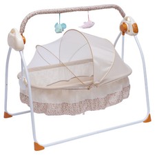 Electric Bluetooth Baby Crib Cradle Infant Rocker Auto-Swing Sleep Bed Baby USB
