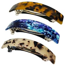 HYFEEL Large French Barrettes for Women Fine Thick Hair, Assorted Colors