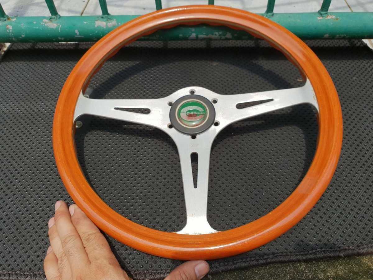 Rare Jdm CHECKMAN CMR Wood steering wheels 
