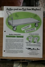 Brochure MagLine Inc Pinconning Michigan MI Magnesium Magliner Platform Trucks 
