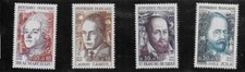 1967  célébrités francaises série   du N° 1511 au N° 1514 neuf **