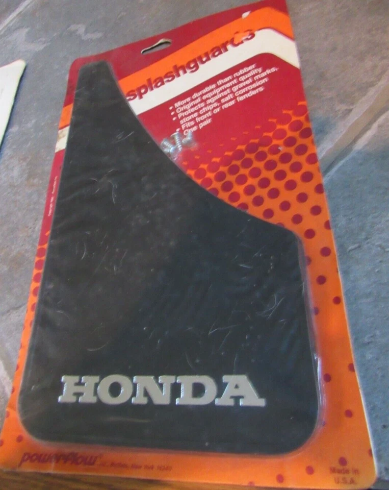 Juego De Colección De 4 Protectores contra Salpicaduras Power-Flow HONDA Hechos en EE. UU. Raro Años 80 Nuevo Guardabarros Foto 3 de 4