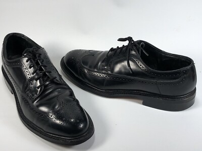 Daniel Forbes Black Leather Dress Shoes Daniel Forbes Black Leather Wingtip Oxford Dress Shoes 9 | eBay main image 2