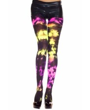 Brand New Tie Dye Spandex Opaque Pantyhose Music Legs 37004