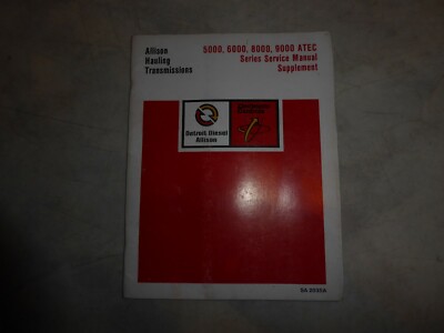 Werkstatthandbuch Allison Getriebe 