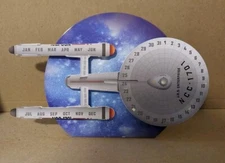 NEW Hallmark 2021 Star Trek Enterprise Perpetual Calendar Metal with Markers