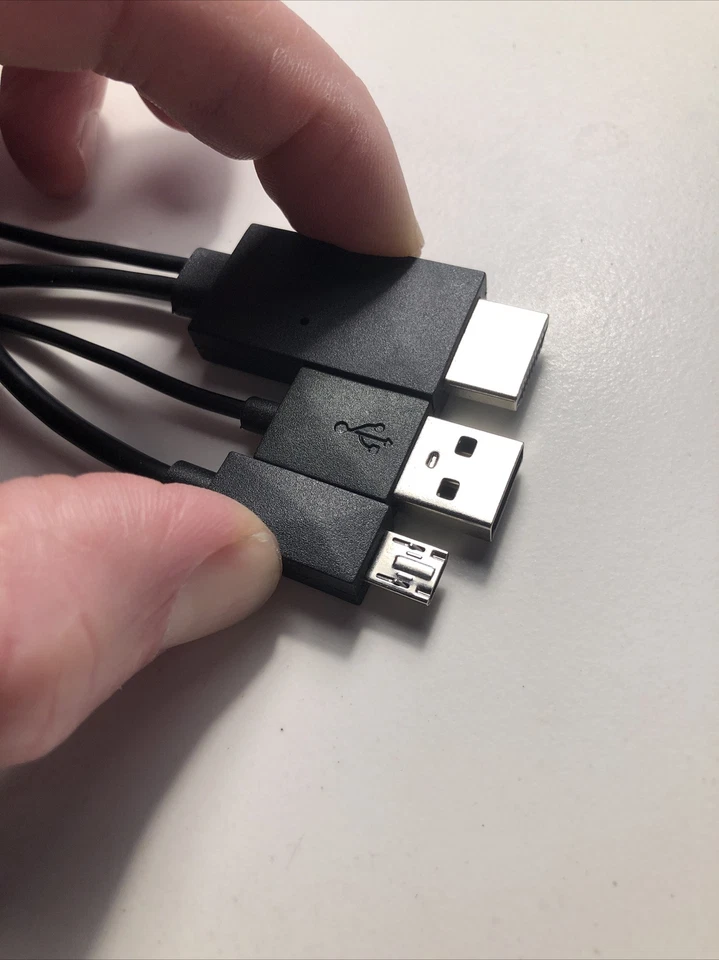 2 Micro USB MHL HDMI 1080P Cable Salida TV Cable 6 Pies Cable de Alimentación Teléfonos Android Samsung Foto 2 de 4