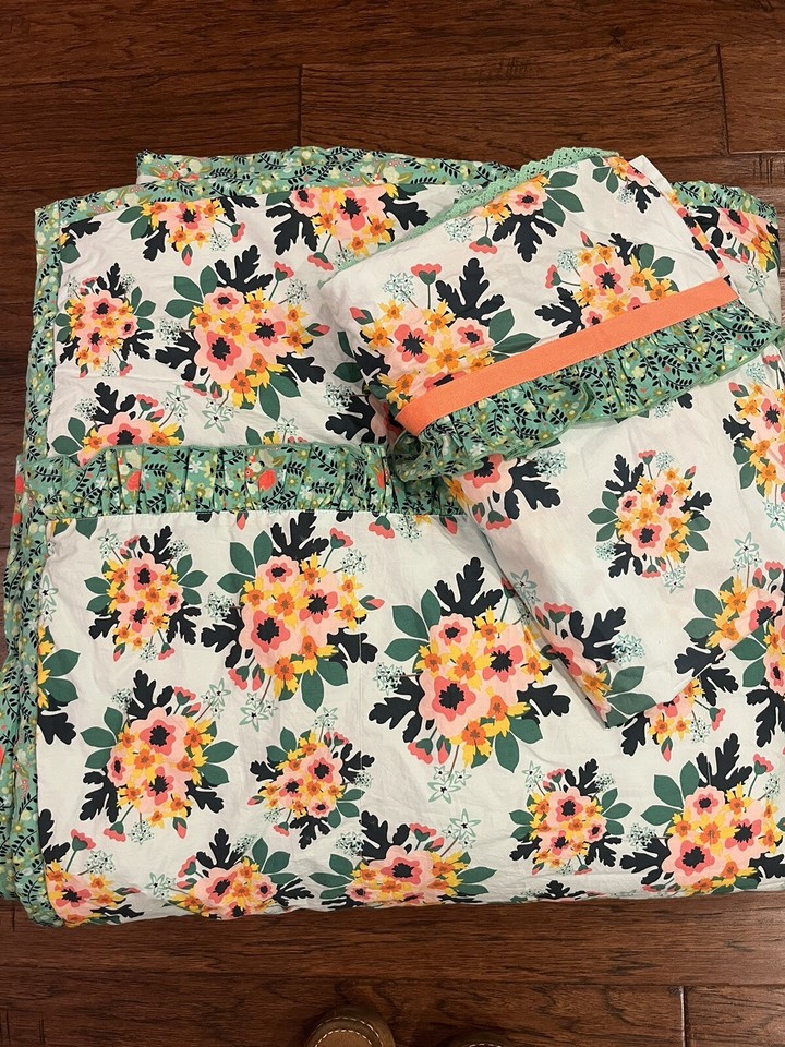 NWOT Joanna Gaines For Matilda Jane Floral Full/Queen Comforter + 2