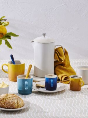 NEW Le Creuset 4 PC SET The Riviera Collection ESPRESSO MUGS Cups
