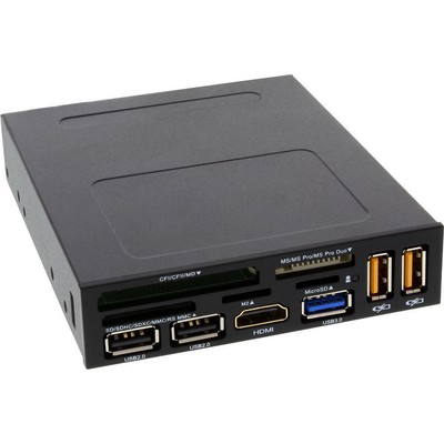 Wendry Pannello Frontale Floppy, Plug And Play, Non Serve l'alimentazione, USB2.0 HD-Audio Floppy Front Panel 3.5 '' 9Pin a 2 Interfaccia USB2.0 con Microfono Audio